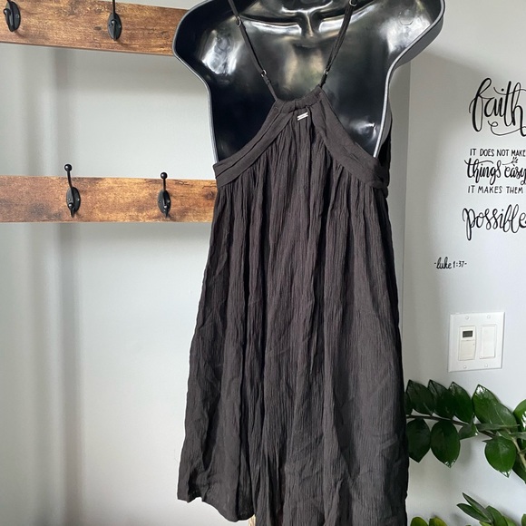 O'NEILL Womens Swim Saltwater Solids Cover-Up v-neck Dress in black size XS - Picture 4 of 7